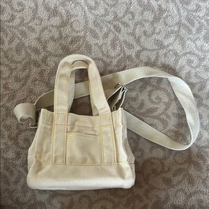 Urban Outfitters Mini Cream Canvas Tote Bag